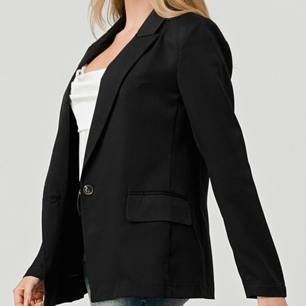One Button Blazer - Picture 3 of 3